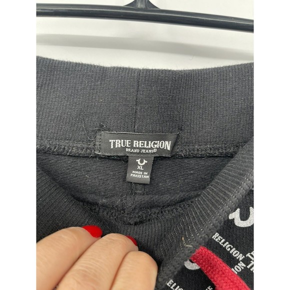 True Religion Kids  Allover Logo Joggers Black Size XL - Picture 3 of 5